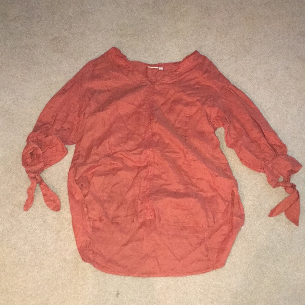 Anthropologie Tunic/Blouse with Tie Sleeves